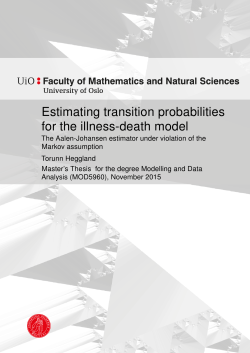 Estimating transition probabilities for the illness-death - UiO