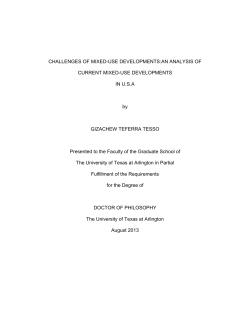 CHALLENGES OF MIXED-USE DEVELOPMENTS:AN ANALYSIS