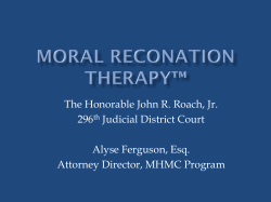 Moral Reconation Therapy