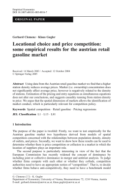 Locational choice and price competition: some empirical results for