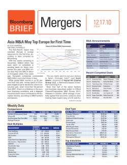 Mergers 12.17.10 - Wall Street Access