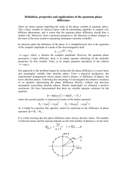 Phase difference operator