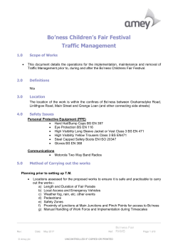 Bo`ness Children`s Fair Festival Traffic Management