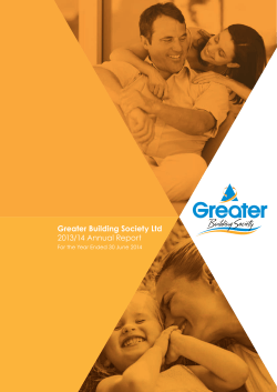 Greater Building Society Ltd 2013/14 Annual Report