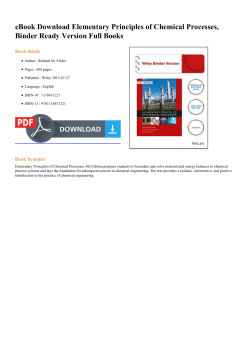 eBook Elementary Principles of Chemical