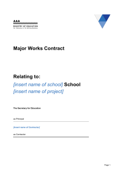 Template - Major Works Contract