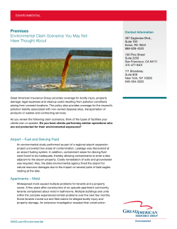 Premises Environmental Claim Scenarios You May Not Have