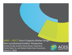 MISO &ndash; CRSTT: Zone 4 Capacity Market Design Non
