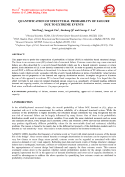 quantification of structural probability of failure due to extreme events