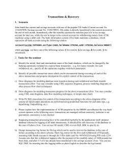 Seminar Week 11: Transaction Processing