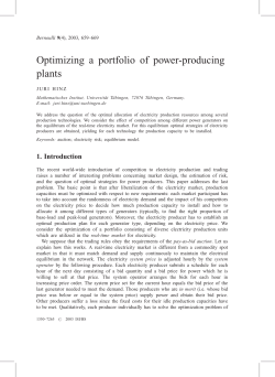 Optimizing a portfolio of power-producing plants