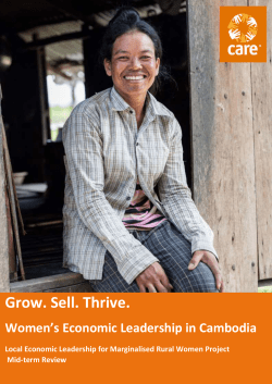 Grow. Sell. Thrive. Women`s Economic Leadership in Cambodia