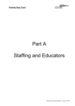 Recruitment of Family Day Care Educators Policy