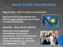 Anne Frank Vocabulary