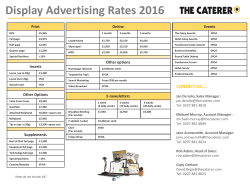 Display Advertising Rates 2016