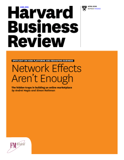 Network Effects Aren`t Enough