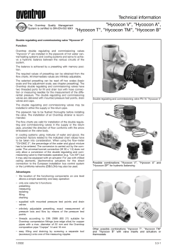 Technical information &rdquo;Hycocon V&rdquo;, &rdquo;Hycocon A&rdquo;, &rdquo;Hycocon T