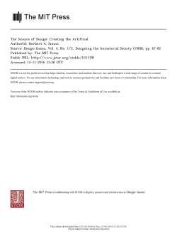 The Science of Design: Creating the Artificial