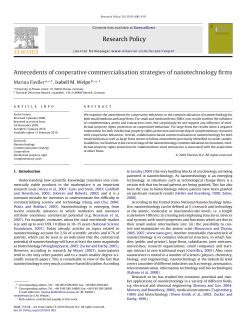 Antecedents of cooperative commercialisation strategies of