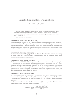 Discrete Ricci curvature: Open problems