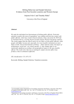 Determinants of Corruption