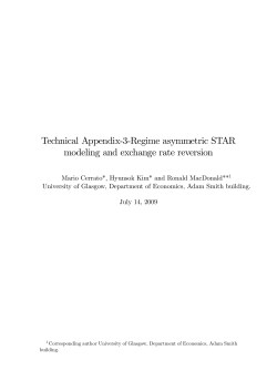 Technical Appendix%3%Regime asymmetric STAR modeling and
