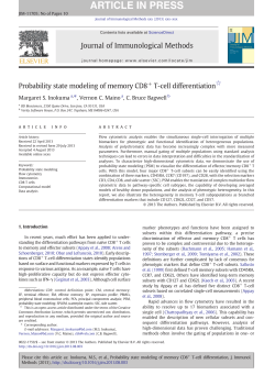 Probability state modeling of memory CD8+ T