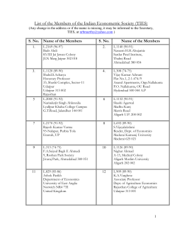 Department of Economics - Indian Econometric Society