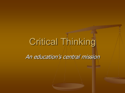 Critical Thinking