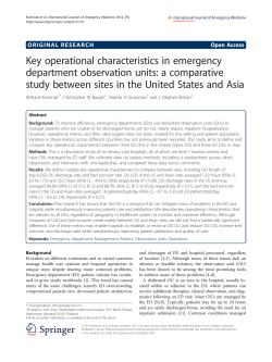 Key operational characteristics in emergency department