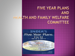 Five year plans and health and family welfare committee