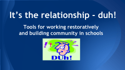 Elements of Restorative Practices