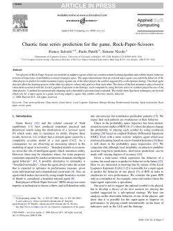 Chaotic time series prediction for the game, Rock-Paper