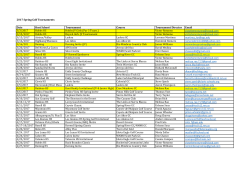 2017 Spring Golf Tournaments Date Host School Tournament