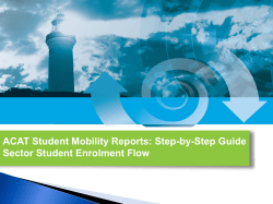 Sector Student Enrolment Flow - Alberta Council on Admissions and
