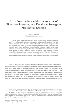 Party Polarization and the Ascendance of Bipartisan Posturing as a
