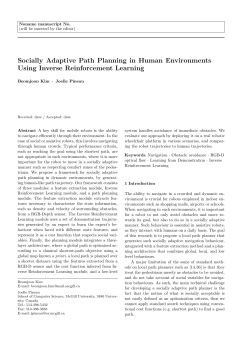 Socially Adaptive Path Planning in Human Environments Using