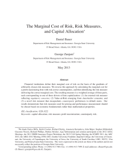 The Marginal Cost of Risk, Risk Measures, and