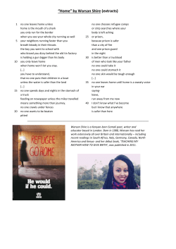 "Home" by Warsan Shire (extracts)