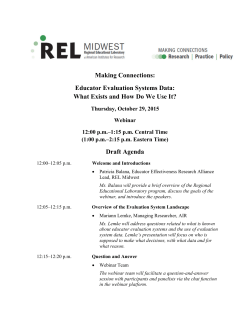 Educator Evaluation Systems Data: What Exists and How Do We