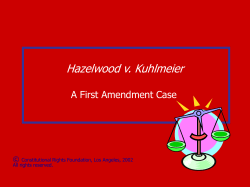 Hazelwood v. Kuhlmeier - Constitutional Rights Foundation