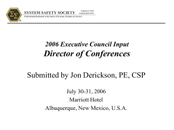 EC5 Confernce Report 2006 - The International System Safety