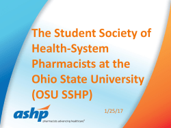The Student Society of Health-System Pharmacists at