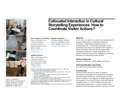 Collocated Interaction in Cultural Storytelling Experiences: How to
