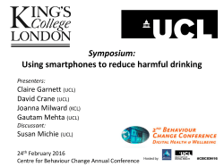 Symposium: Using smartphones to reduce harmful drinking
