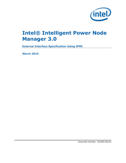 Intel&reg; Intelligent Power Node Manager 3.0 External Interface