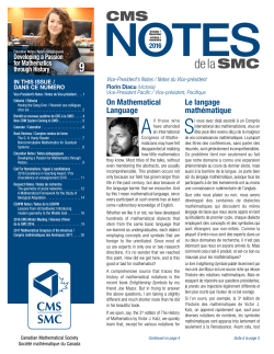 October/November 2016 CMS Notes