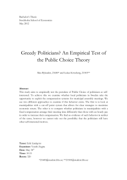 Greedy Politicians_ An Empirical Test of the Public Choice Theory+