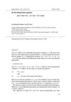 Let d.4 E QVI b e an irreducible polynomial of degree n 2 3. We