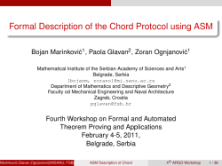 Formal Description of the Chord Protocol using ASM